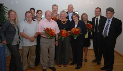 Claudia Sünder mit den SPD-Jubilaren