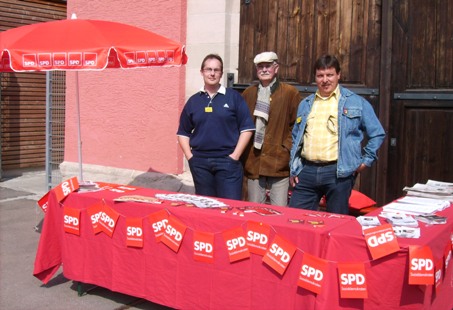 Info-Stand des OV Heidenheim am 1. Mai beim Lokschuppen