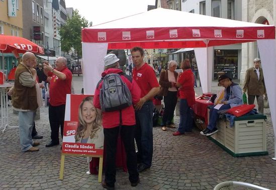 Die Heidenheimer SPD beim Infostand zur Bundestagswahl