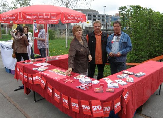 SPD-Stand bei der Maikundgebung