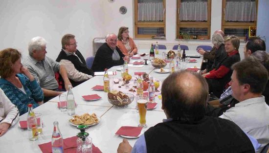 Die SPD-Fraktion bei der Diskussion mit dem Ortschaftsrat Großkuchen