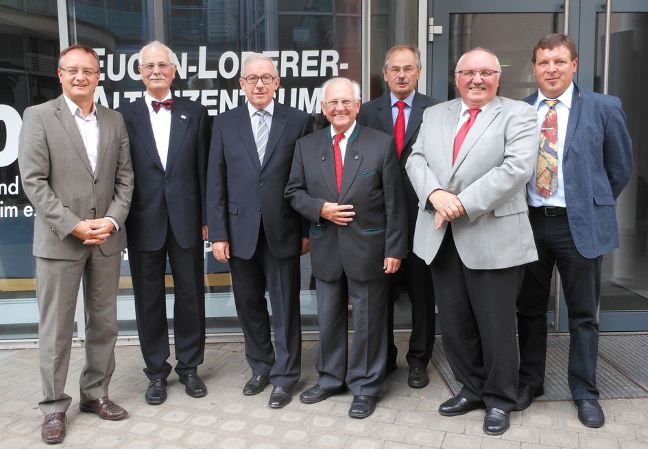 Gruppenbild der Fraktionsvorsitzenden mit dem Kreis- und dem Ortsvereinsvorsitzendem