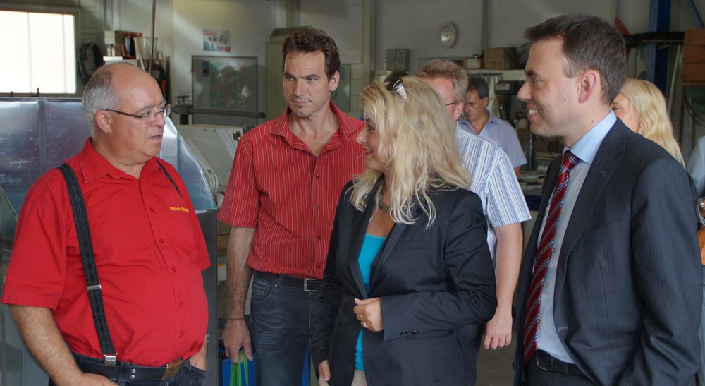 Wirtschafts- und Finanzminister Nils Schmid zu Besuch in Mergelstetten