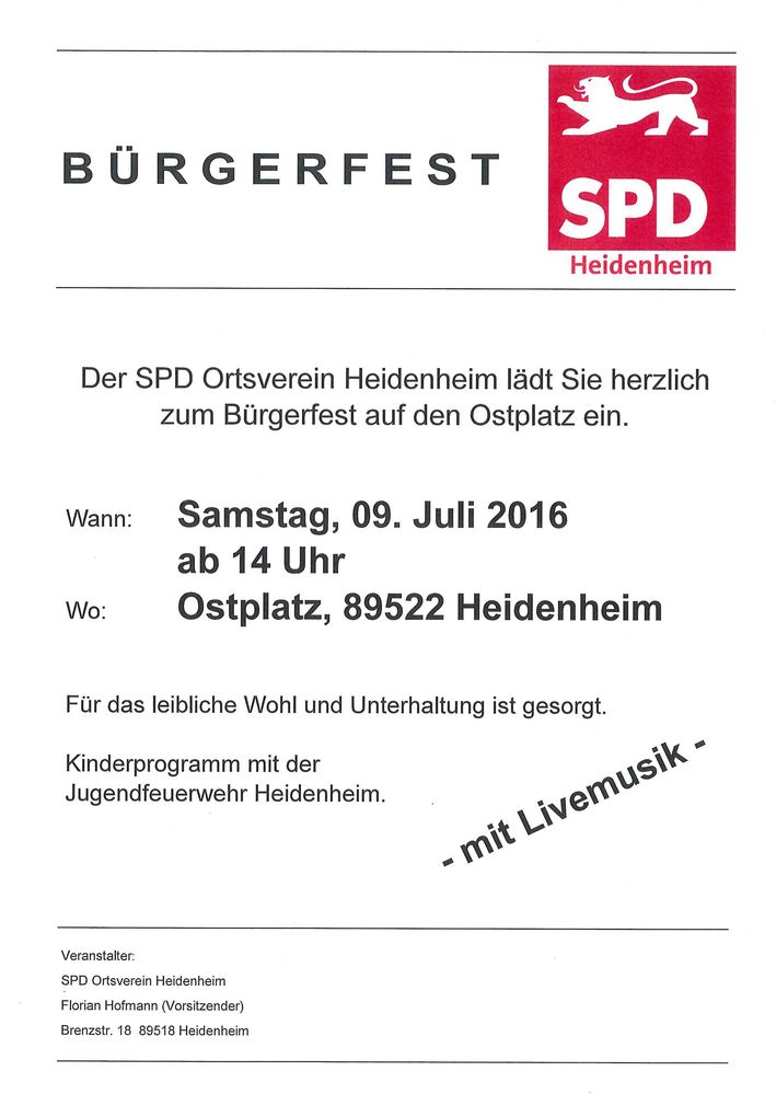 Einladung zum Ostplatzfest