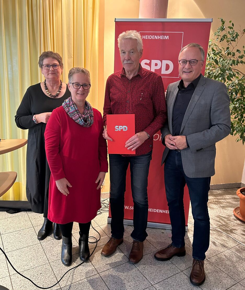 Jubilarehrung beim SPD-Ortsverein Heidenheim